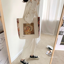 ANDCICI ◆ British Art Museum ~ Mu Xia canvas bag Shoulder Bag tote bag student schoolbag tote bag