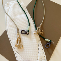 Good looking Korea Imports Ins color series fine resin chain mask hanging rope hanging neck hanging chain anti-lose rope temperament
