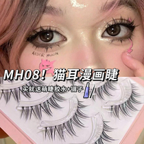 Now MH08 Cats ear cartoon false lashes small demon small moon lashes natural simulation of the whole strip