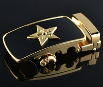 General five-star Belt Buckle Head star belt head male automatic buckle belt buckle gold silver Qingdao Military Service Agency