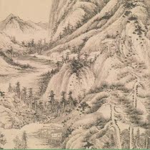 Qing Wang Jian Yungong Songyin Tone ultra-high-definition electronic picture decoration inkjet identification copy Chinese painting material