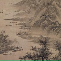 Ming Wu Wei Yu Le Picture ultra-high-definition electronic picture decoration spray identification copy Chinese painting material