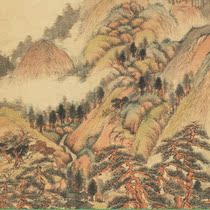 Qing Wang Jian Xishan Xianpai Ultra HD electronic picture decoration spray painting identification copy Chinese painting material