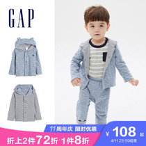 Gap baby Two sides wearing a bear ear styling foreign air cardio-hoodie 592524 springtime childlike cute foreign air Meng Bao jacket