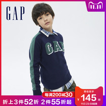 Gap boys and young children big children LOGO plus velvet wool blend fleece sweater winter new childrens clothing color top tide tide