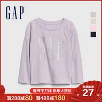 Gap girls cotton gradient LOGO long sleeve T-shirt autumn and winter new children's clothing sweet cute loose inside jacket