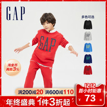Gap boy LOGO carbon soft Mill fleece sweater 808863 winter new childrens clothing sports pullover top tide tide