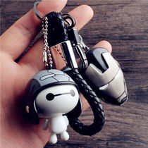 Keychain key pendant Cute big white car key Personality creative male tide car key chain net red female ins