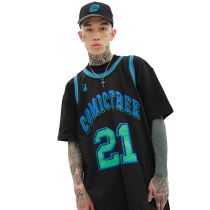 ComicTree C t 2021 summer letter embroidery loose sports mesh national tide American basketball vest