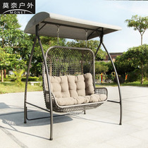 Courtyard Autumn Thousands Outdoor Double Garden Hanging Basket Waterproofing Folk and Leisure Brief Yosun terrace rocking chair into sloth net red