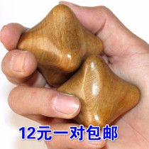 Vietnam fragrant camphor wood hexagonal hand acupoint massager hand in hand to play the star solid wood holding the ball to play the massage ball
