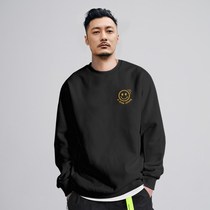Cang Shi Yichu Tide brand smiley face clothes men autumn and winter New loose pullover Yu Wenle round neck cotton long sleeve T-shirt