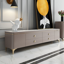  Light luxury style rock board coffee table TV cabinet combination postmodern household living room simple floor cabinet Marble set coffee table
