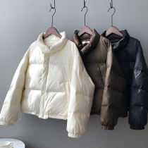 White duck down jacket womens winter short small man 2021 New Korean loose thick bread jacket