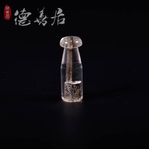Ming and Qing antique white crystal cigarette mouth White clear and transparent natural crystal cigarette mouth