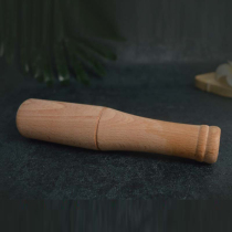 Household solid wood smashed garlic hammer beech wood smashed garlic stick smashed medicine stick paint-free wax-free smashed garlic hammer grinding stick wooden pestle stirring stick