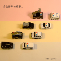 Mini Small Size Alloy Police Car Fire Truck Suit Back Force Cartoon Three-year-old Boy Fine Birthday Gift Toy Car