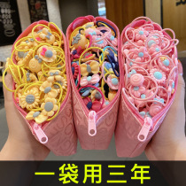 Children flower Hairband baby does not hurt hair head rope Han girl princess cute tie hair small rubber band hair accessories female