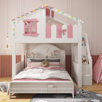 Interfault type bunk bed Childrens bed desk study desk-integrated tree house Multi-functional Han-style Double princess bunk bunk