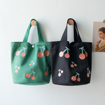 Korean hipster Hand bag lunch bag Korean canvas lunch bag student with rice bag girl hand carrying small cloth bag