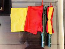 Flag-red and yellow red hand flag with tricolor lamp horn whistle zhi hui qi
