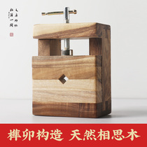 Acacia Wood large printing bed engraving bed solid wood fixture seal stone engraving fixed seal cutting set tool