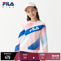 FILA KIDS Filaboy clothing womens big childrens headsets 2022 Spring new children knit blouses