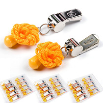 Referee metal whistle with stainless steel copper strap rope whistle for referee metal whistle