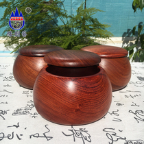 Mahogany tea jar Burmese pear old wood modern table top storage jar plain face solid wood Go box