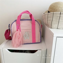 mielmom Korea ins childrens dance bag girl practice bag multi-function large capacity ballet crossbody storage bag