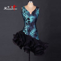 Sleeveless Latin dance performance costume female adult Latin dance dress big dress three step stepping jitterbar dance dress