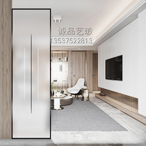 Art glass custom entry entrance shoe cabinet living room screen partition tempered frosted transparent color painting simple lines