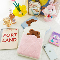 Milkjoy cover quilt bear ipad bag 11 inch 10 5 inch 9 7 inch inner bag girl wind tablet computer bag