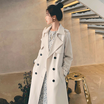 Rice white windsuit woman with a small sub-high-sense 2022 spring autumn new Inn Wind Coat Casual Coat