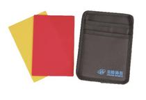 Jinling volleyball match red and yellow card PHH-1 referee shows red and yellow card warning board departure card 13140