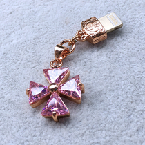 Dust stopper applicable iphone13promax apple 12 pendant chain 11 phone accessories cute water drill 6s decorated women