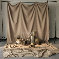 Morandi photo background cloth Gourmet dessert linen ins photography props Clothing shop wall decoration curtain cloth