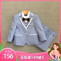 Boy suit suit Autumn Flower Boy small suit children dress Korean baby birthday piano costume