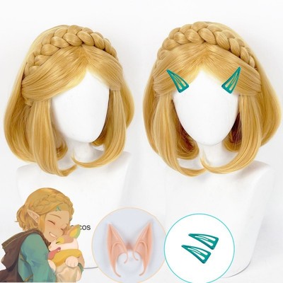 taobao agent Zelda COS wigs of the Legend of Zelda Legend of the Wilderness Kingdom's Tears Short Hair Princess B361