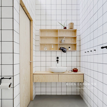 Byrne Nordic Japanese-style all-porcelain pull slot soft light small white brick bathroom tile kitchen 300x600 lattice wall tile