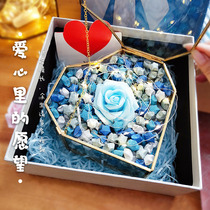Wish Stars Glass Bottle Lucky Luck Star Jar Heart-shaped Bottle Clothing Origami Finished Small Creative 520 Valentines Day