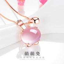 Sterling silver twelve zodiac necklace female clavicle powder crystal pendant simple sister best friend jewelry birthday gift lettering