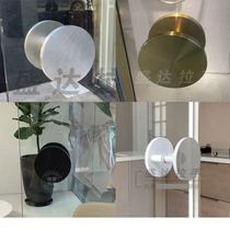 ins clothing shop round door handle LOGO glass door handle stainless steel silver wire drawing push-pull shifting door armrest handle