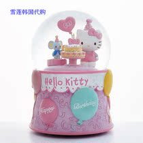 Korean hello kitty Hello Kitty limited edition birthday party rotating music box Music box