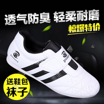 WOOSUNG Taekwondo shoes Childrens shoes Mens and womens soft-soled training shoes Adult breathable shoes send shoes and bags