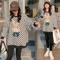 Pregnant womens clothing spring clothing suit fashion models Two sets of spring gig birdie gaggi blouse Women in spring and autumn
