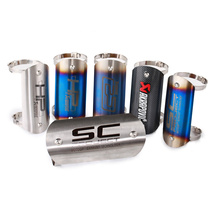 Motorcycle parts exhaust pipe modification anti-scalding cover SC electroplating blue middle section heat shield elbow heat insulation shield General