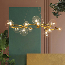 Nordic simple modern magic bean chandelier designer Italian restaurant Creative post-modern living room lighting glass ball