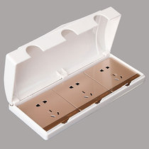 Type 86 triple three-row 3-position switch socket waterproof box bathroom toilet one-piece switch protective cover