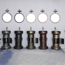 Net Red Industrial Wind Washbasin Columns Style Washbasin Integrated Retro Creativity Bar Handwashing Desk Personality Handwashing Pool